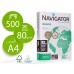 PAPEL FOTOCOPIA NAVIGATOR A4 PACK 500 FOLHAS 80 GR
